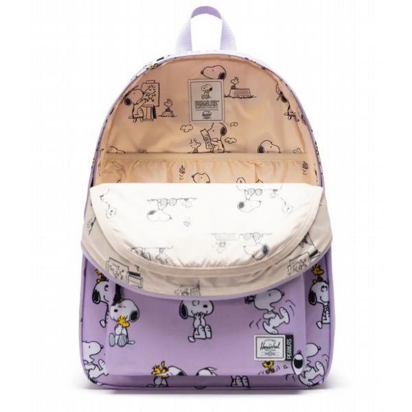 Peanuts® Herschel Classic™ XL Backpack Snoopy and Woodstock Pastel Lilac