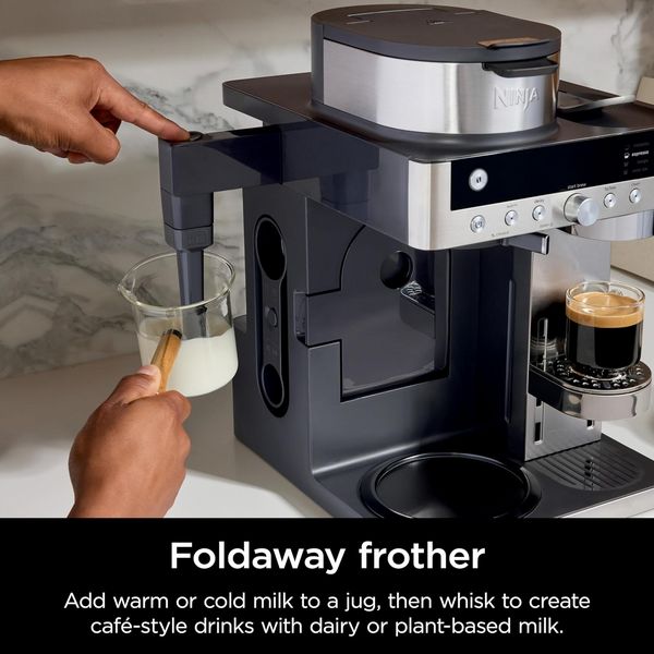 Ninja Prestige Dualbrew System Cfn802Uk Pod & Filter Coffee Machine - Stainless Steel & Black