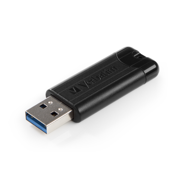 Verbatim Black Pinstripe 64GB USB 3.0 Flash Drive 49318