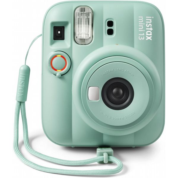 Fujifilm Instax Mini 13 Lagoon Green Instant Camera + 30-Pack Film Bundle (Twin Pack & Black Edge)