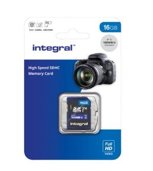 Integral 16GB SDHC UHS U1 V10 High Speed SD Memory Card 100MB/s