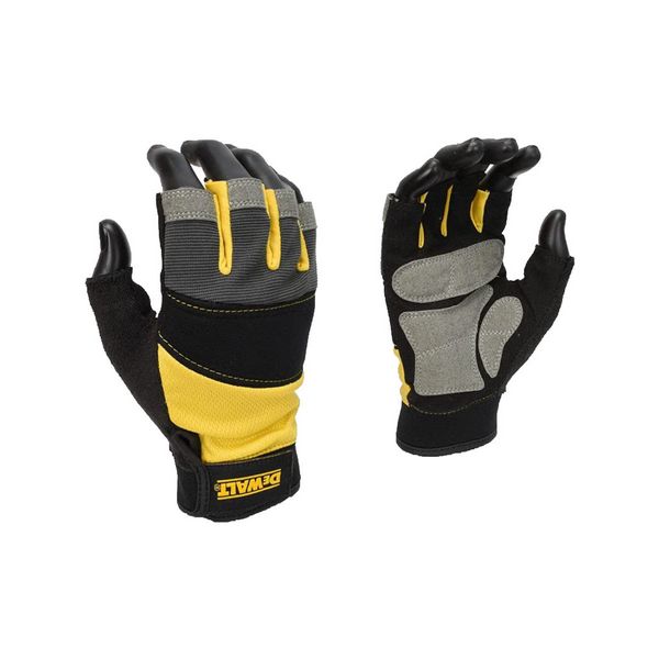 Dewalt Fingerless Gloves Black/Yellow Large