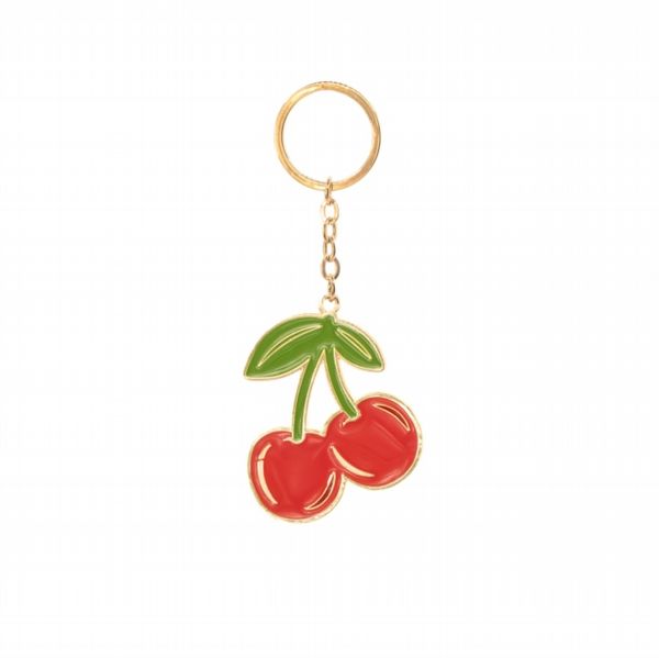 Sass & Belle Cherry Enamel Keyring