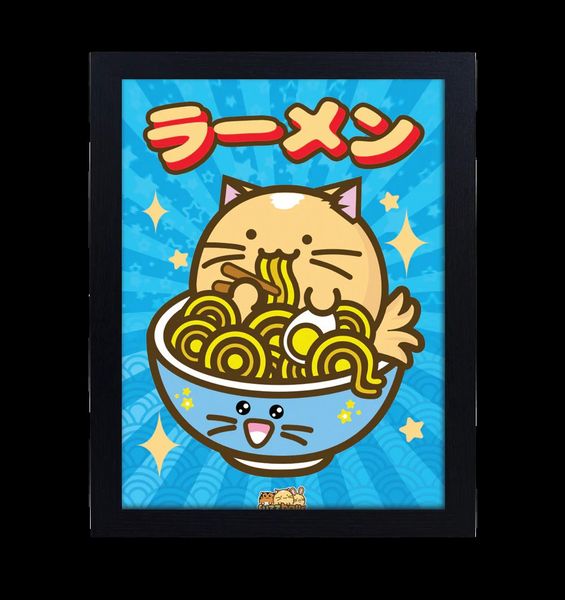 Fuzzballs - Ramen Bowl - 30 x 40� Framed Print