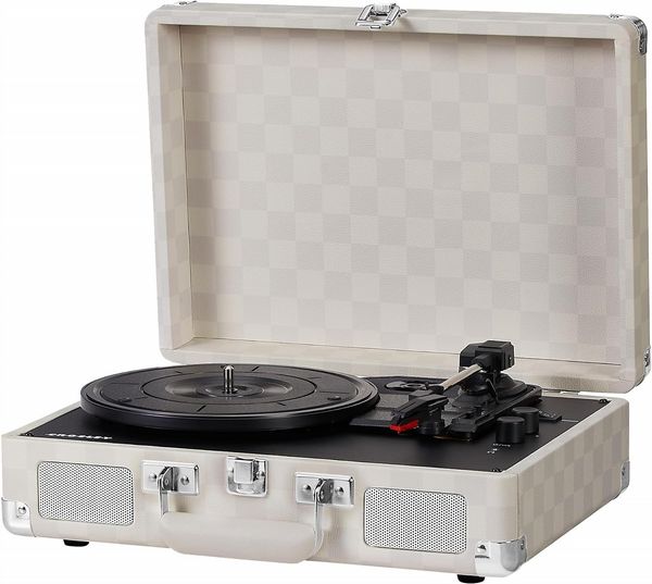 Crosley Cruiser Plus Portable Turntable Almond Checkerboard